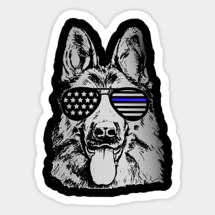 K9 Police Officer German Shepherd Dog Thin Blue Line Sticker